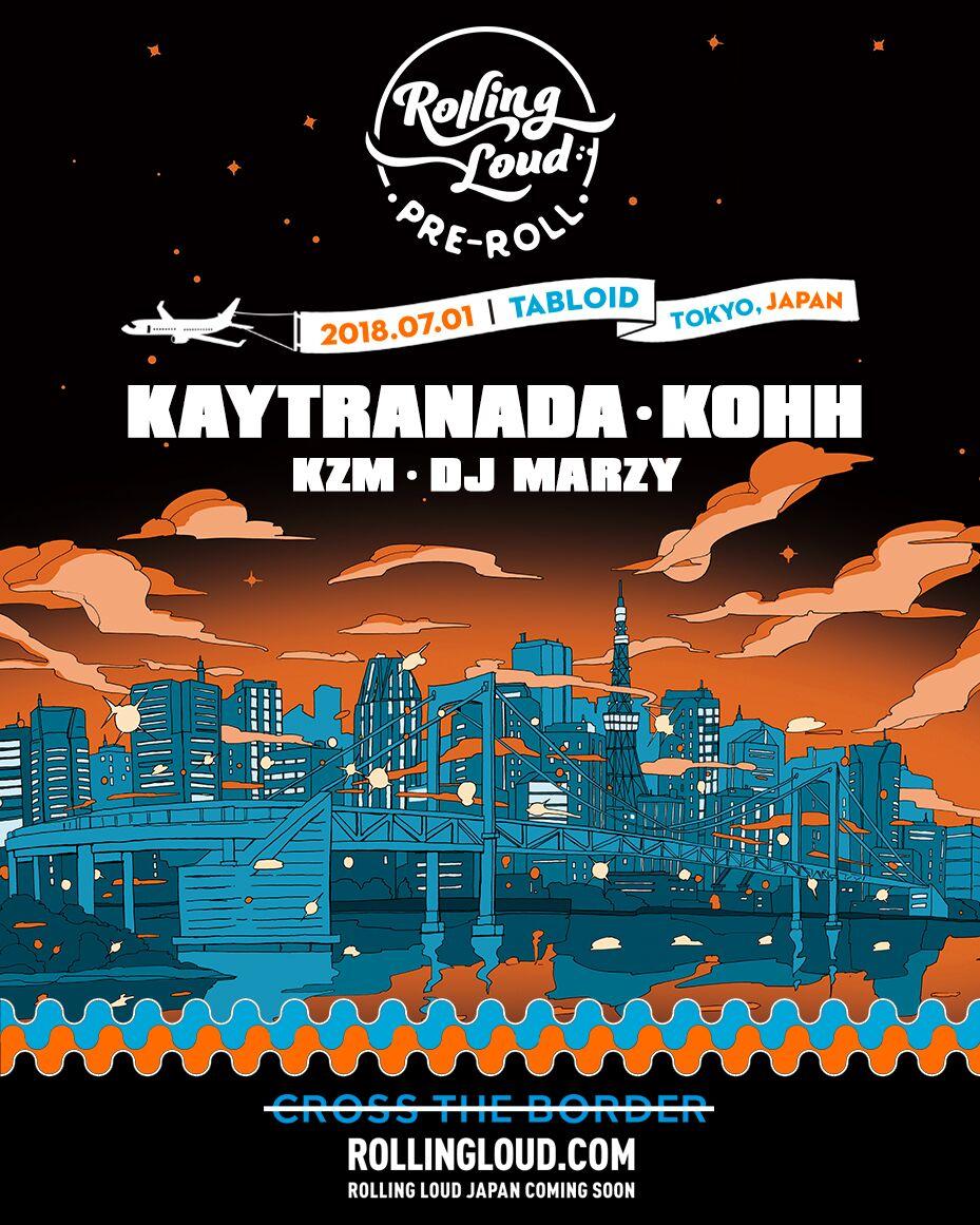 Kaytranada、KOHH、kZm、そしてMARZYが参戦「Rolling Loud Japan