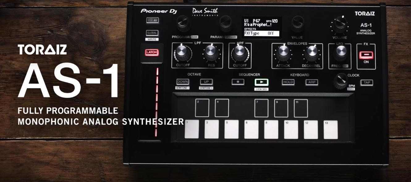 Pioneer DJがモノフォニック・アナログ・シンセサイザー「TORAIZ AS-1 
