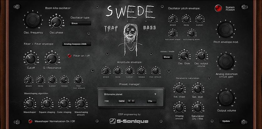 808 MafiaのSwedeがキック・ベースシンセ「TrapBass VST」をリリース